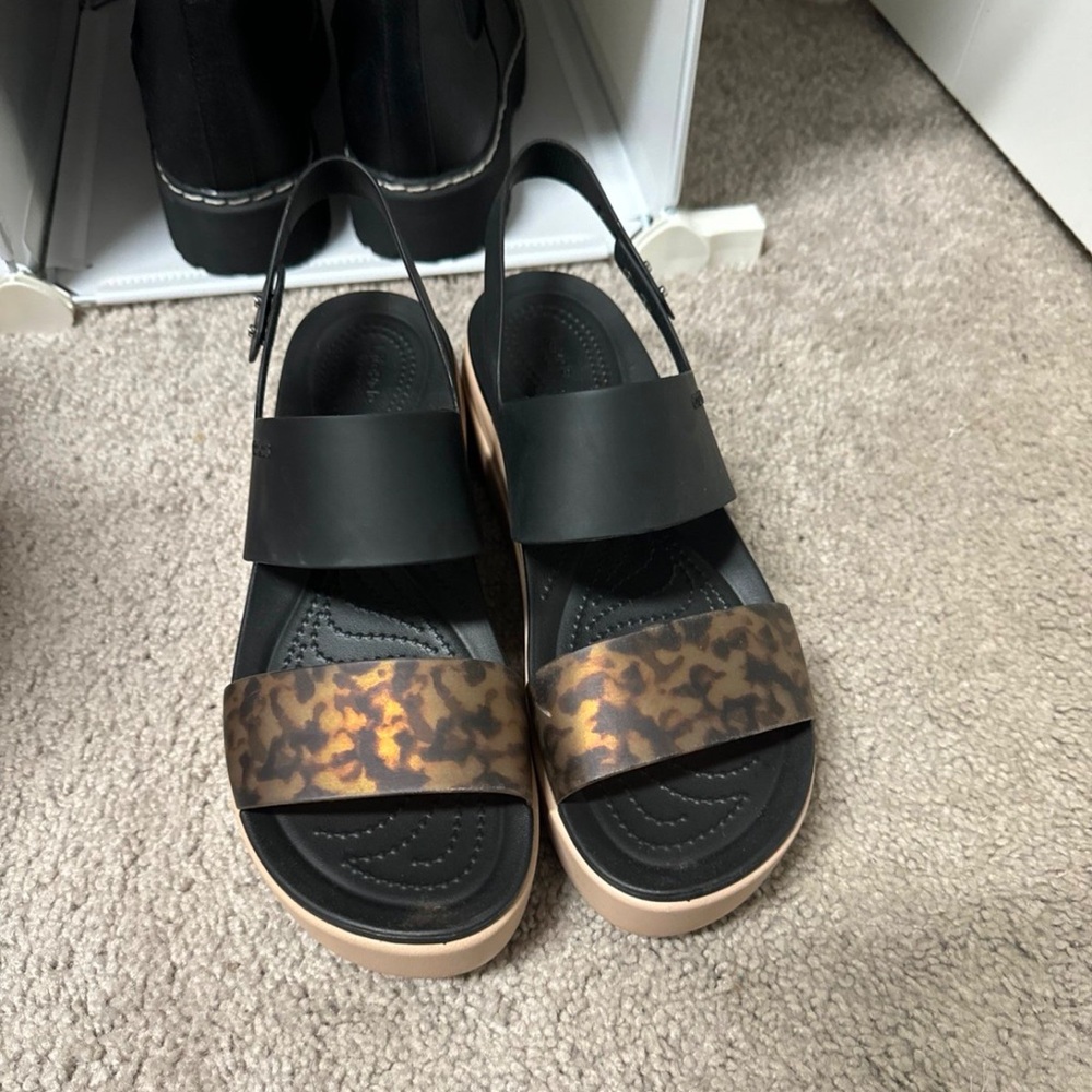 Croc Platform Sandals - Size 10